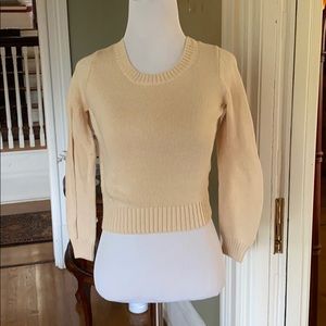 Cream cotton J Crew cropped sweater